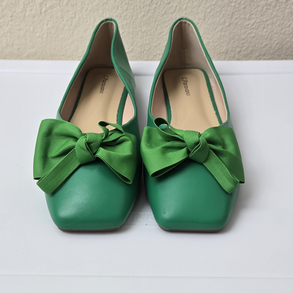 Green Flats with Bow by Coclico (NWT)